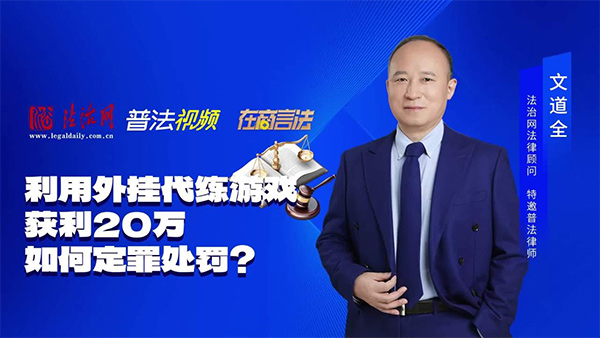 利用外挂代练游戏，获利20万，如何定罪处罚？